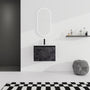 24/48 Inch Stylish Floating Wall-Mounted Bathroom Vanity with Ceramic Sink