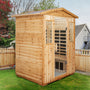 4-Person Outdoor Far Infrared Sauna with Bluetooth & LED Lighting