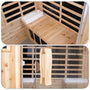 4-Person Outdoor Far Infrared Sauna with Bluetooth & LED Lighting