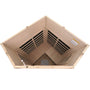 2-Person Hemlock Corner Infrared Sauna with Low EMF & Bluetooth Audio