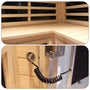 2-Person Hemlock Corner Infrared Sauna with Low EMF & Bluetooth Audio