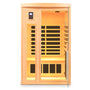 2-Person Hemlock Low EMF Infrared Sauna with Bluetooth and LED Lights
