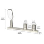 2-Handle Deck-Mounted Bathtub Faucet with 2 Spray Modes Hand Shower