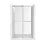 48"x76" Double Frameless Shower Door in Matte Black/Brushed Nickel/Chrome, Sliding Shower Enclosure with Rounded Corners Tempered Glass