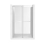 48"x76" Double Frameless Shower Door in Matte Black/Brushed Nickel/Chrome, Sliding Shower Enclosure with Rounded Corners Tempered Glass