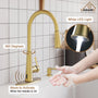 CASAINC 1.8gpm Infrared Induction Touchless Pull Down Single Handle Kitchen Faucet With LED Function, Soap Dispenser Included