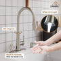 CASAINC 1.8gpm Infrared Induction Touchless Pull Down Single Handle Kitchen Faucet With LED Function, Soap Dispenser Included