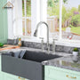 Double-Handle Kitchen Faucet with Pull-Out Sprayer Infrared Sensor in Brushed Nickel/Matte Black/Brushed Gold