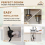 Double-Handle Kitchen Faucet with Pull-Out Sprayer Infrared Sensor in Brushed Nickel/Matte Black/Brushed Gold