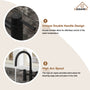3 Hole Kitchen Faucet with Pull Down Sprayer and Faucet Side Sprayer Matte Black Brushed Gold Brushed Nickel