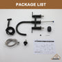 3 Hole Kitchen Faucet with Pull Down Sprayer and Faucet Side Sprayer Matte Black Brushed Gold Brushed Nickel