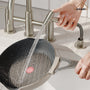 3 Hole Kitchen Faucet with Pull Down Sprayer and Faucet Side Sprayer Matte Black Brushed Gold Brushed Nickel