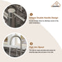 3 Hole Kitchen Faucet with Pull Down Sprayer and Faucet Side Sprayer Matte Black Brushed Gold Brushed Nickel