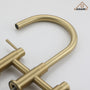 3 Hole Kitchen Faucet with Pull Down Sprayer and Faucet Side Sprayer Matte Black Brushed Gold Brushed Nickel