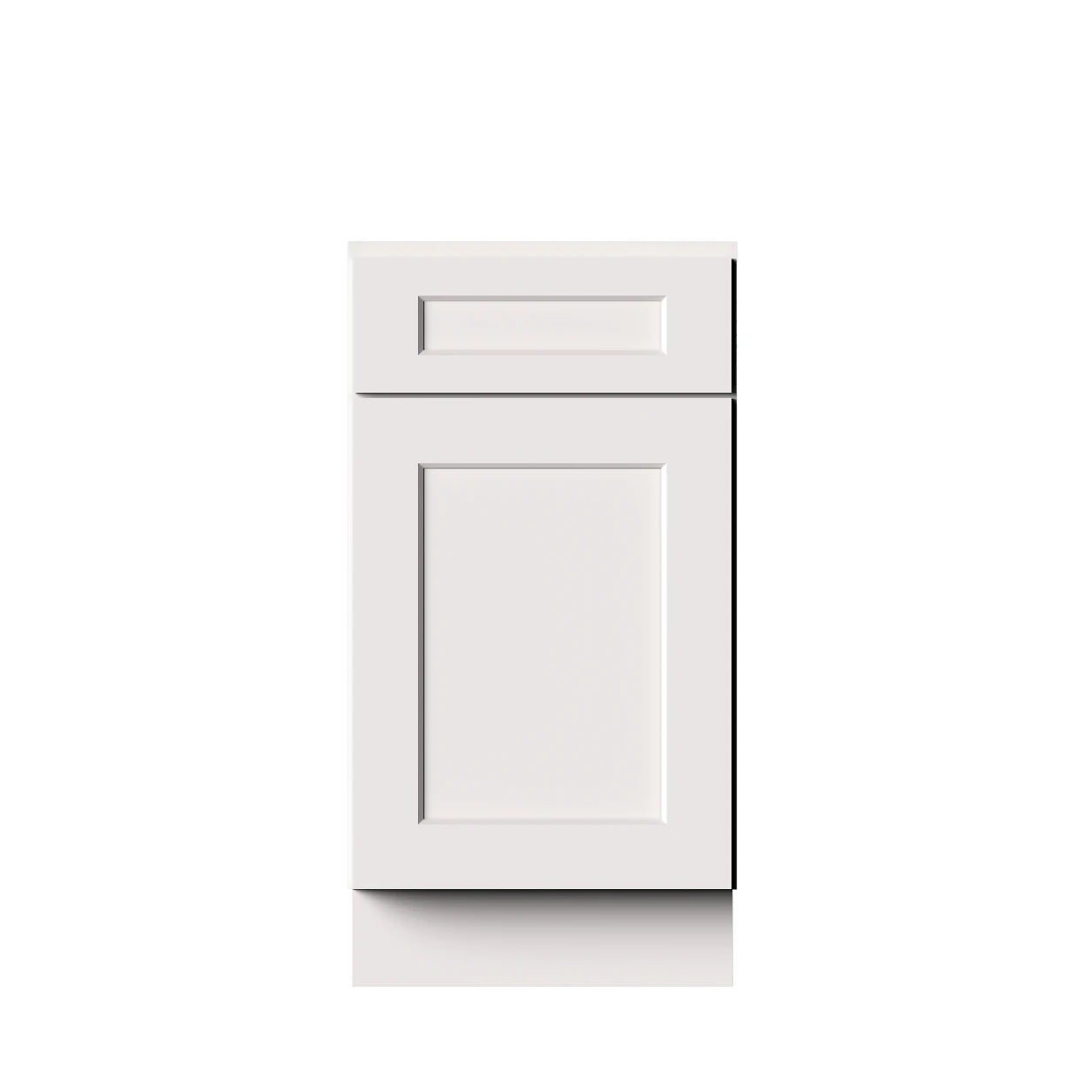 White Shaker RTA Kitchen Cabinets - L-Shaped Cabinet Set (13' × 7' Layout)