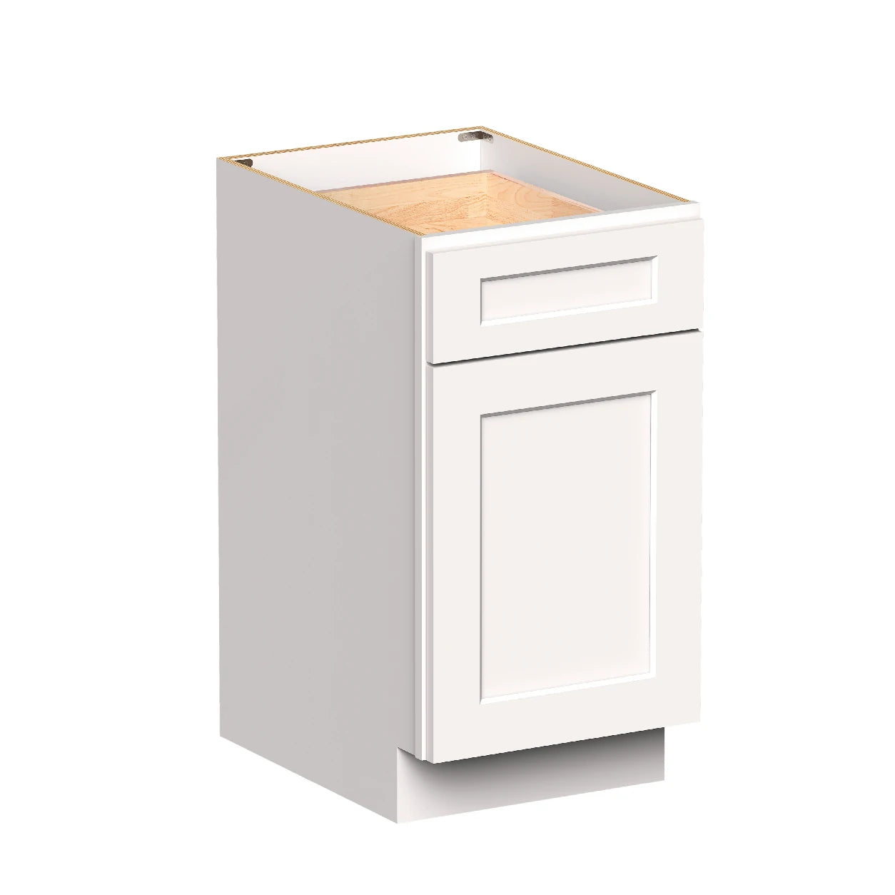 White Shaker RTA Kitchen Cabinets - L-Shaped Cabinet Set (13' × 7' Layout)