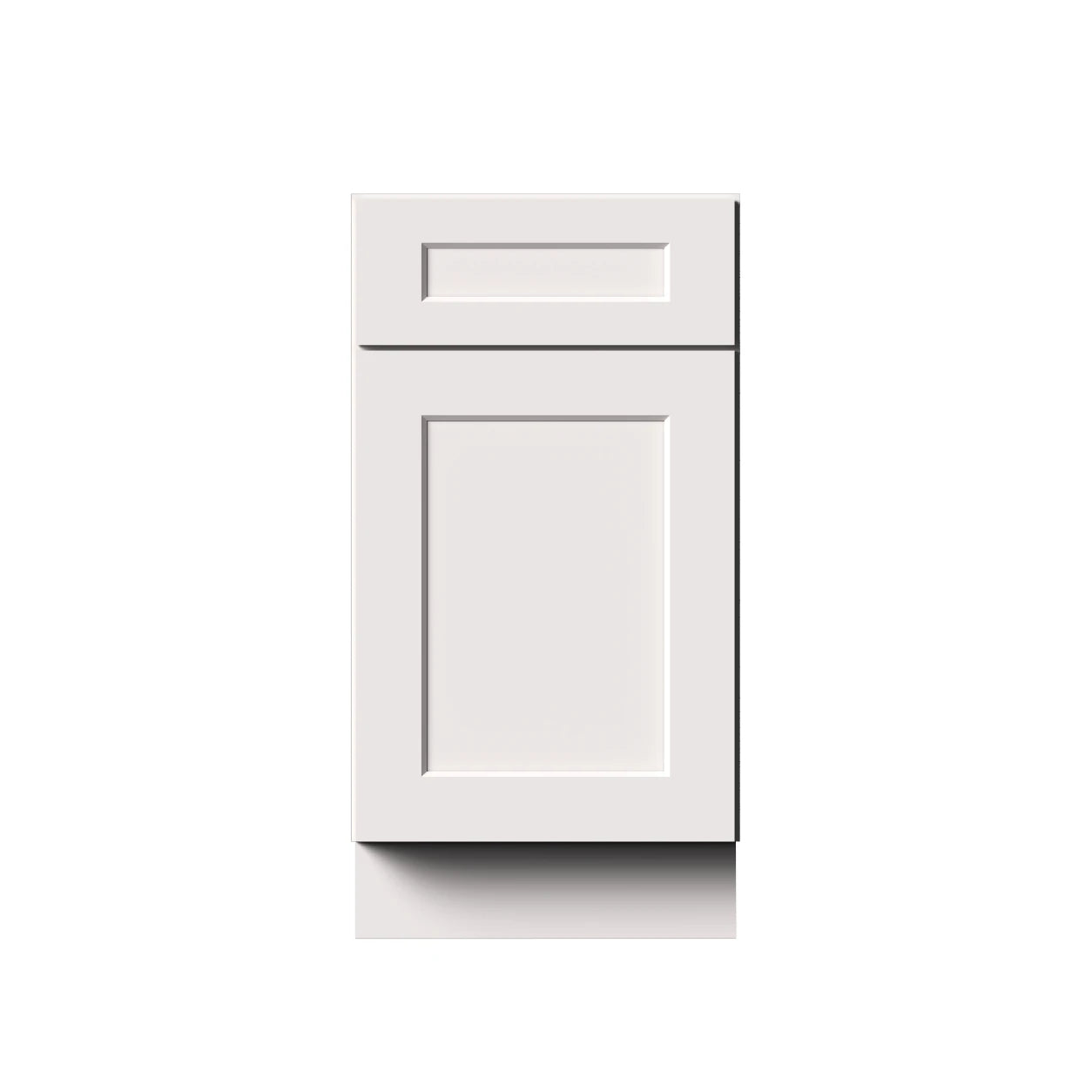 White Shaker RTA Kitchen Cabinets - L-Shaped Cabinet Set (13' × 7' Layout)