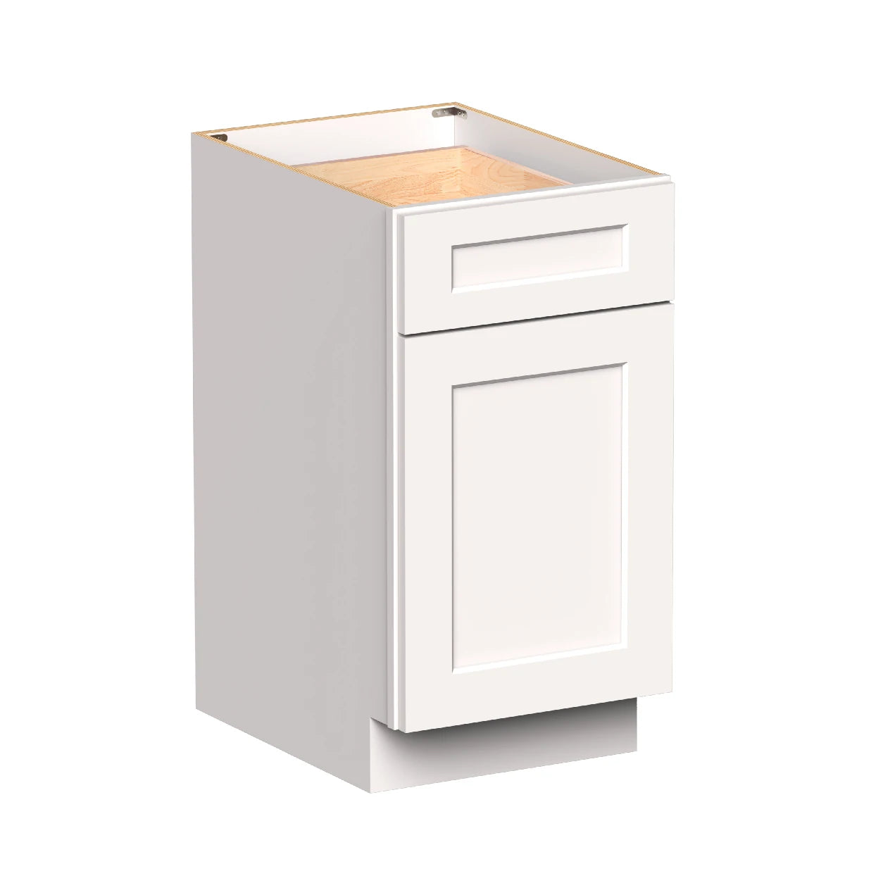 White Shaker RTA Kitchen Cabinets - L-Shaped Cabinet Set (13' × 7' Layout)