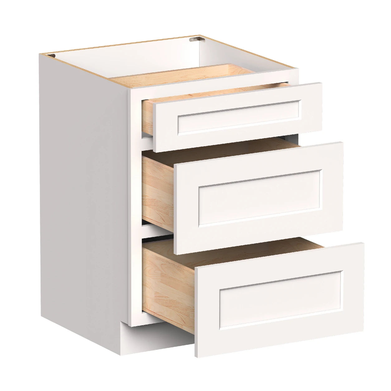 White Shaker RTA Kitchen Cabinets - L-Shaped Cabinet Set (13' × 7' Layout)