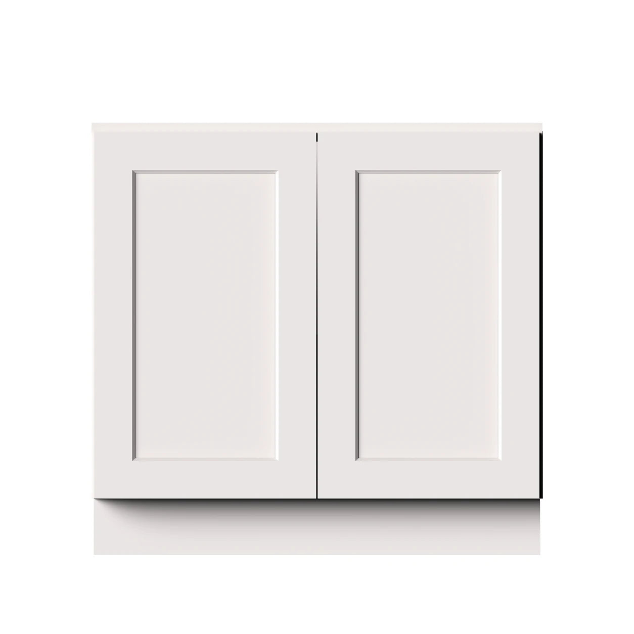 White Shaker RTA Kitchen Cabinets - L-Shaped Cabinet Set (13' × 7' Layout)
