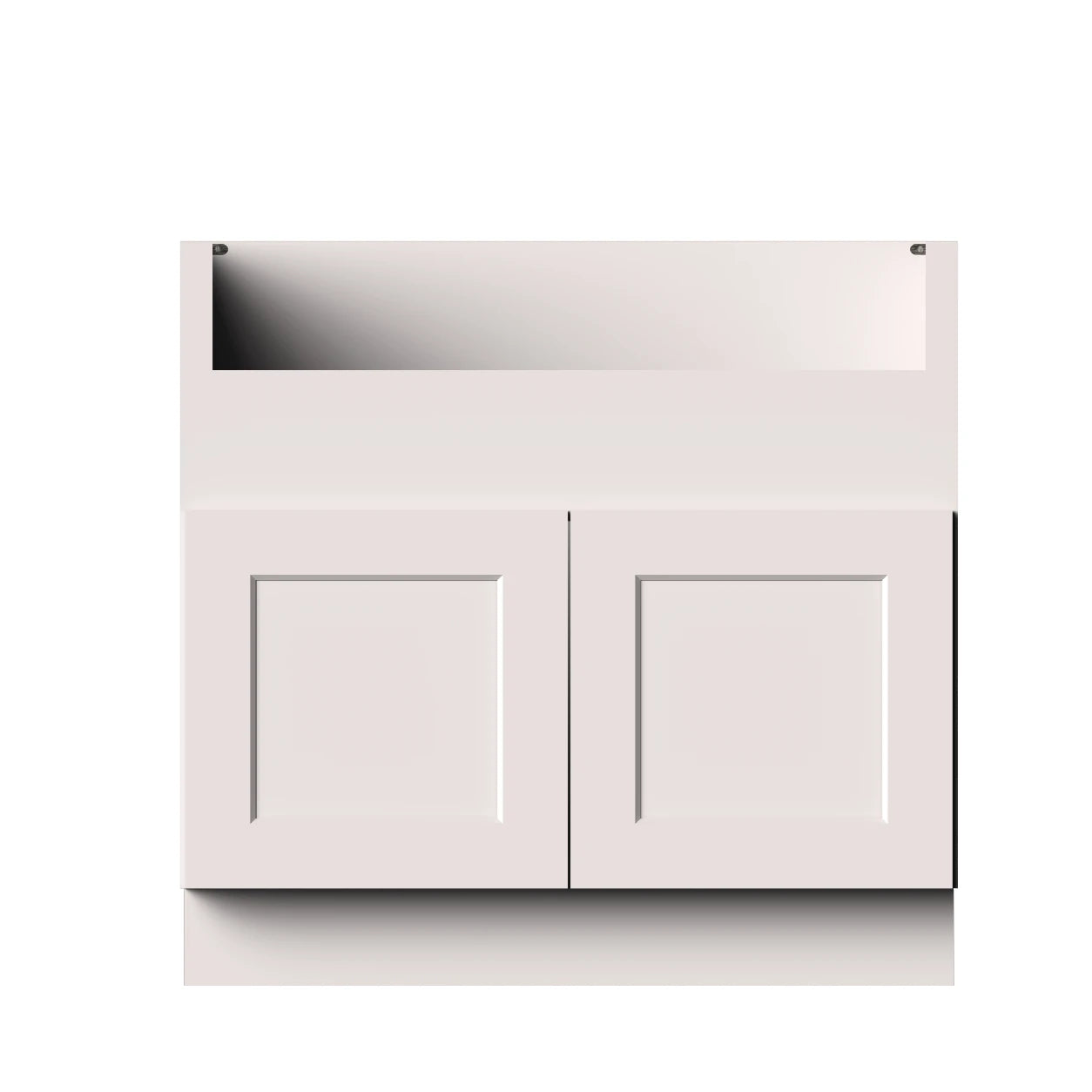 White Shaker RTA Kitchen Cabinets - L-Shaped Cabinet Set (13' × 7' Layout)
