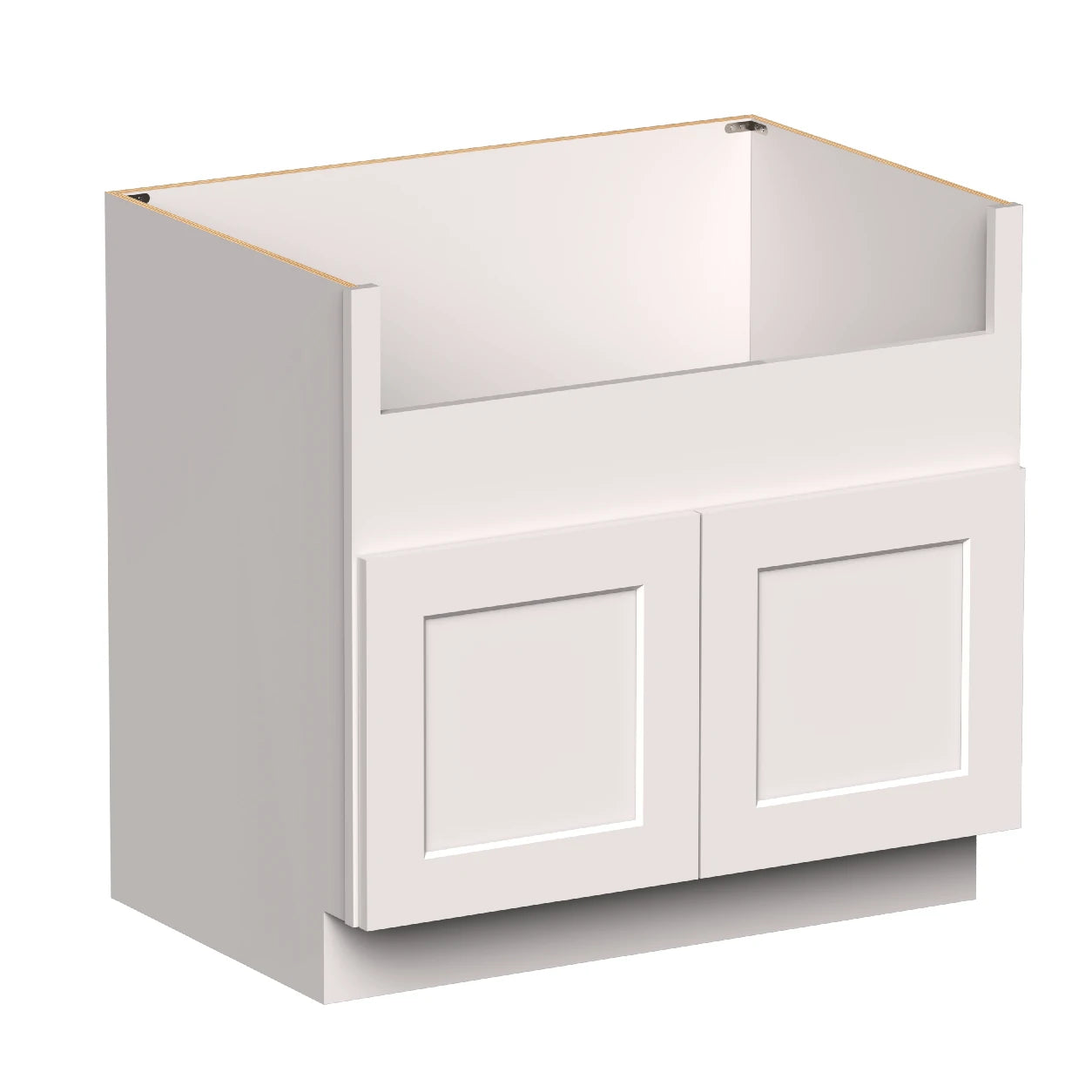 White Shaker RTA Kitchen Cabinets - L-Shaped Cabinet Set (13' × 7' Layout)