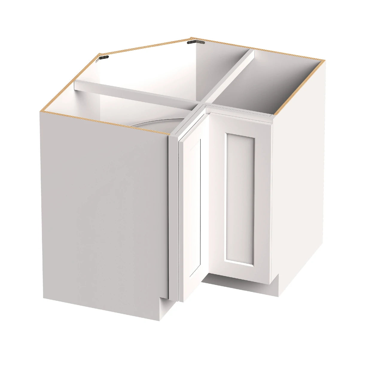 White Shaker RTA Kitchen Cabinets - L-Shaped Cabinet Set (13' × 7' Layout)