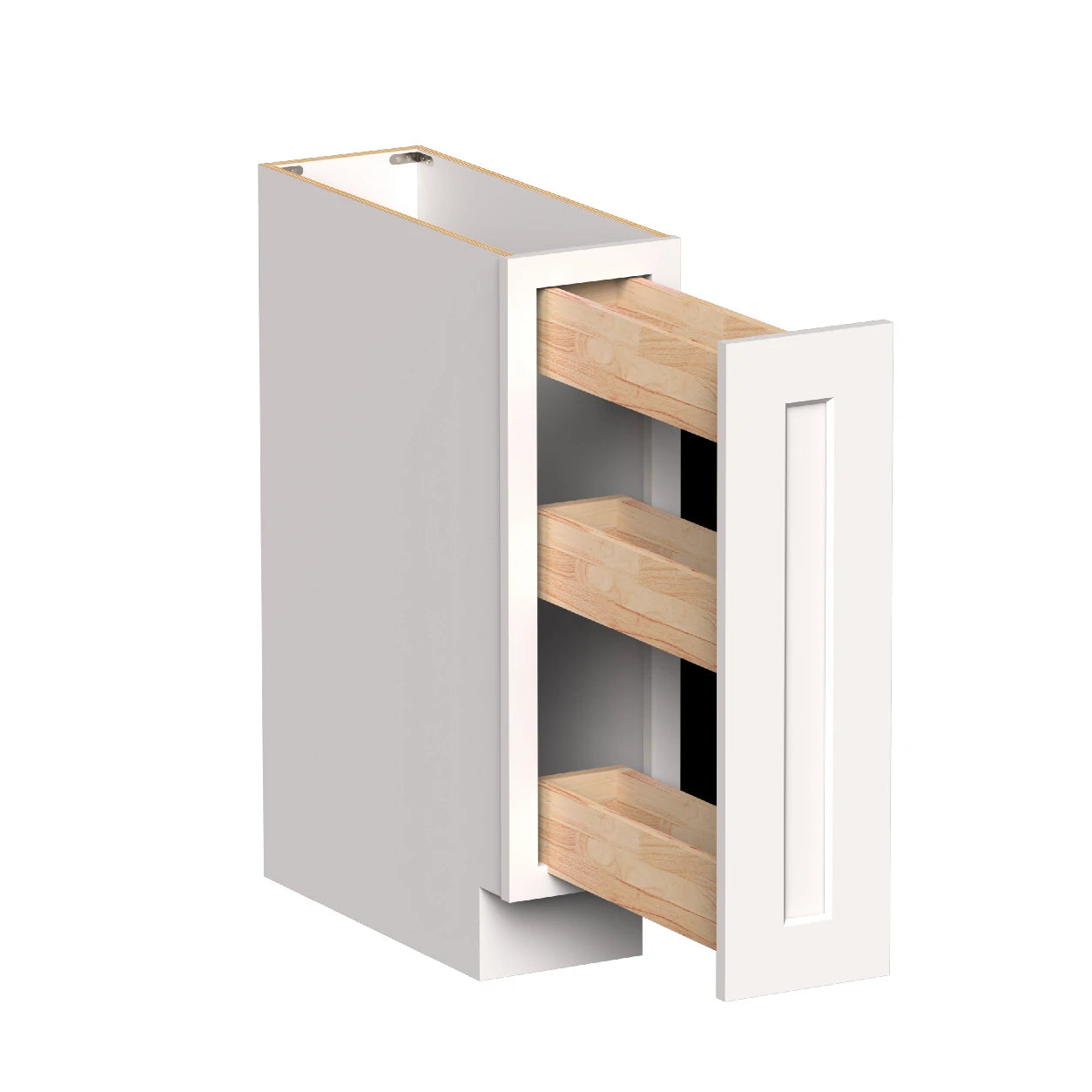 White Shaker RTA Kitchen Cabinets - L-Shaped Cabinet Set (13' × 7' Layout)