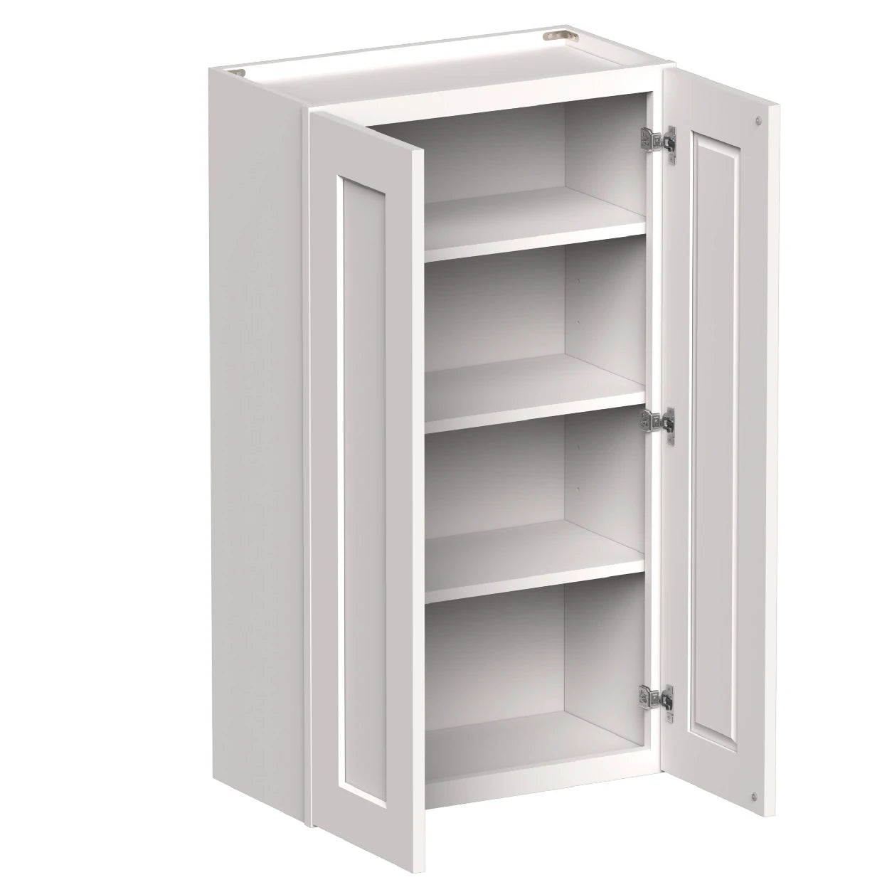 White Shaker RTA Kitchen Cabinets - L-Shaped Cabinet Set (13' × 7' Layout)