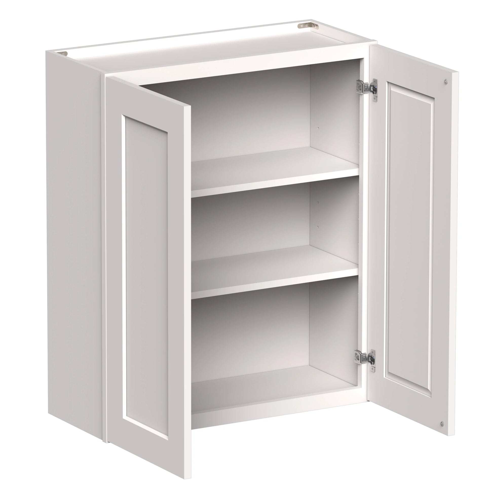 White Shaker RTA Kitchen Cabinets - L-Shaped Cabinet Set (13' × 7' Layout)