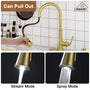 CASAINC Infrared Induction touchless pull down single handle Kitchen Faucet With LED Function in Matte Black/1.8gpm, soap dispenser contain-CASAINC