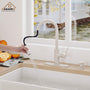 CASAINC Infrared Induction touchless pull down single handle Kitchen Faucet With LED Function in Matte Black/1.8gpm, soap dispenser contain-CASAINC