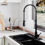 CASAINC 1.8GPM Modern Spring Pull Out Kitchen Faucet in Brushed Nickel and More-CASAINC