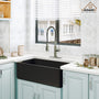 CASAINC pull down kitchen faucet with 1.8gpm spray head function switch in mattle black/brushed nickel-CASAINC