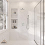 CASAINC 2-Function Shower System with Handheld Shower in Brushed Nickel/Matte Black