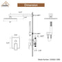 CASAINC 2-Function Shower System with Handheld Shower in Brushed Nickel/Matte Black
