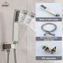 CASAINC 2-Function Shower System with Handheld Shower in Brushed Nickel/Matte Black