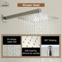 CASAINC 2-Function Shower System with Handheld Shower in Brushed Nickel/Matte Black
