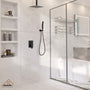 CASAINC Wall-Mounted/Ceiling-Mounted 2-Function Shower System with Handheld Shower in Matte Black