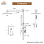 CASAINC 2-Function Shower System with Handheld Shower in Brushed Nickel/Matte Black