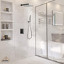 CASAINC Wall-Mounted/Ceiling-Mounted 2-Function Shower System with Handheld Shower in Matte Black
