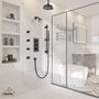 CASAINC 8" Multifunctional Shower System with Sliding Bar & Handheld Shower & 4 Body Sprays 
