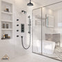 CASAINC 8" Multifunctional Shower System with Sliding Bar & Handheld Shower & 4 Body Sprays 