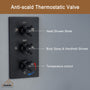 CASAINC 8" Multifunctional Shower System with Sliding Bar & Handheld Shower & 4 Body Sprays 