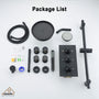CASAINC 8" Multifunctional Shower System with Sliding Bar & Handheld Shower & 4 Body Sprays 