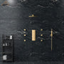 CASAINC Luxury 12 in. Thermostatic Wall Mounted Rainfall Shower Faucet Dual Shower Heads System With 6 Body Jets
