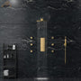 CASAINC Luxury 12 in. Thermostatic Wall Mounted Rainfall Shower Faucet Dual Shower Heads System With 6 Body Jets