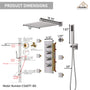 CASAINC Luxury 12 in. Thermostatic Wall Mounted Rainfall Shower Faucet Dual Shower Heads System With 6 Body Jets