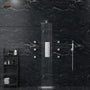 CASAINC Luxury 12 in. Thermostatic Wall Mounted Rainfall Shower Faucet Dual Shower Heads System With 6 Body Jets