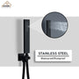 CASAINC Luxury 12 in. Thermostatic Wall Mounted Rainfall Shower Faucet Dual Shower Heads System With 6 Body Jets